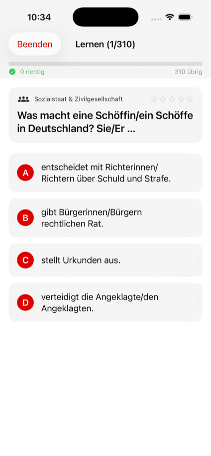 Fortschrittsstatistiken