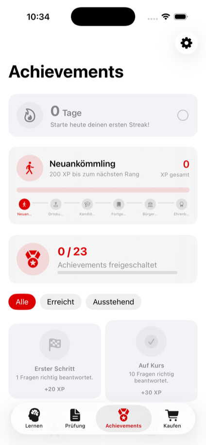 Erfolge in der App